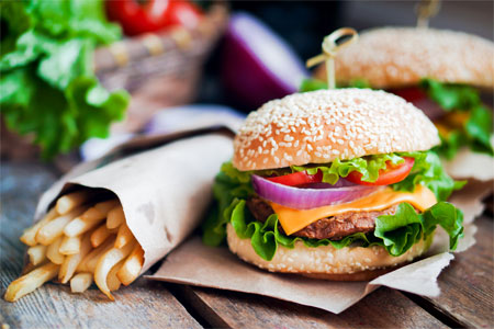 Burgers with French Fries